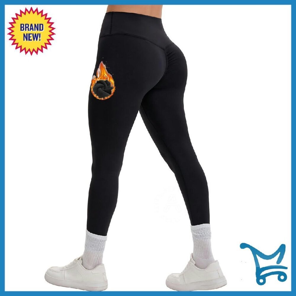 Fleece Lined Thermal Yoga Pants High Waisted Butt Lift Winter Leggings